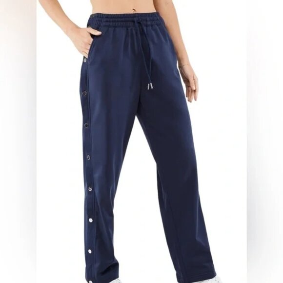 EUC Fabletics Molly Fleece Break-Away Navy Track Pant - Picture 1 of 10